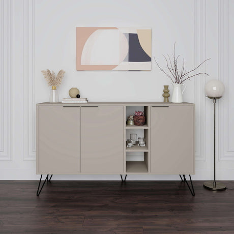 Modern Decortie sideboard in soft beige with sleek lines and stylish storage compartments