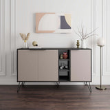 Modern Decortie sideboard in grey with sleek design and open shelf for stylish storage