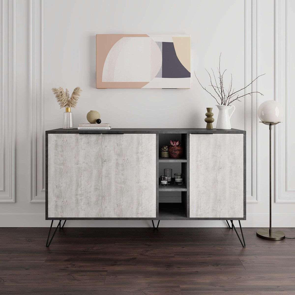 Modern Decortie sideboard with a sleek design and storage cabinets for stylish home organisation