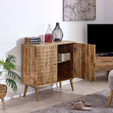 Verty Furniture wooden sideboard with textured doors and spacious interior for stylish storage