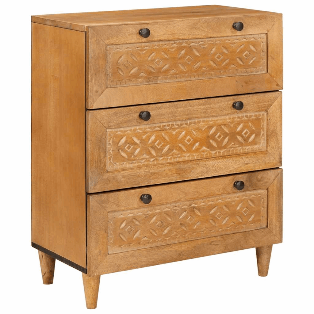 vidaXL Sideboard 3 pcs Brown 60 x 33 x 75 cm Solid mango wood vidaXL