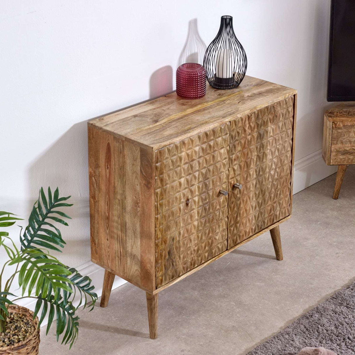 Verty Furniture Sideboard with a textured wooden finish and sturdy legs for stylish storage