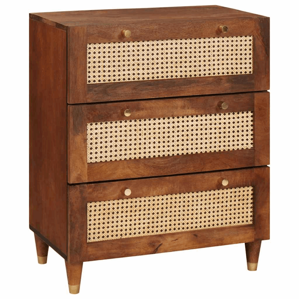 Sideboard Set 3 pcs Brown 180 x 33 x 75 cm Solid Mango wood vidaXL