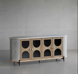 Nisu Home Modern Cabinet with Elegant Design and Open Storage for Stylish Interiors