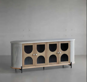 Nisu Home Modern Cabinet with Elegant Design and Open Storage for Stylish Interiors