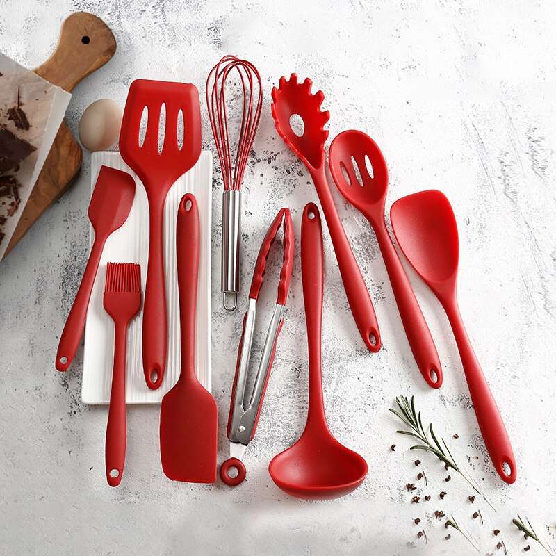 Silicone Cookware Set - Eco-Friendly Versatility - 10 Piece Kitchen Set N/A