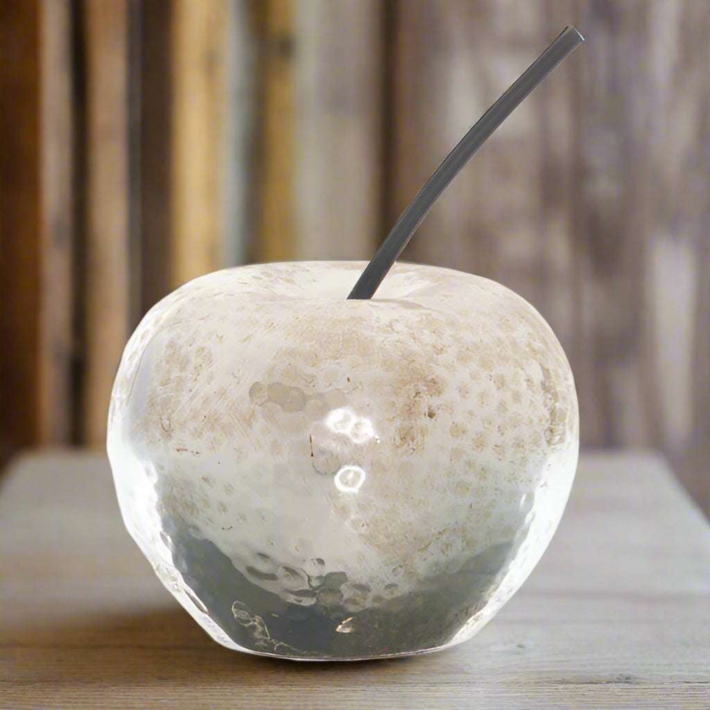 Shades 4 Seasons Silver Apple Ornament Decorative Accent SILVER CERAMIC Shades 4 Seasons