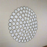 Large Round Convex Antiqued Silver Multi Mirror SILVER METAL Shades 4 Seasons