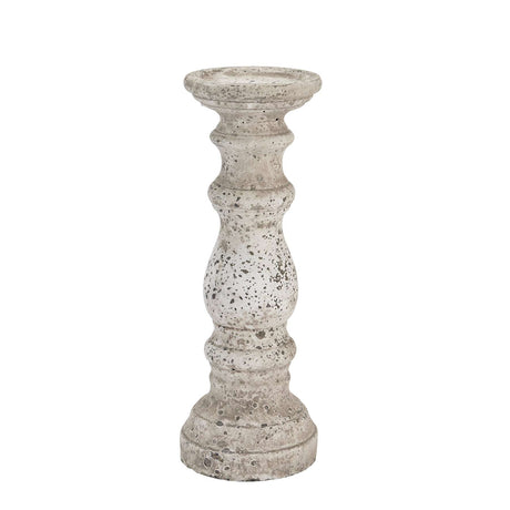 Small Stone Ceramic Column Candle Holder STONE CERAMIC Shades 4 Seasons
