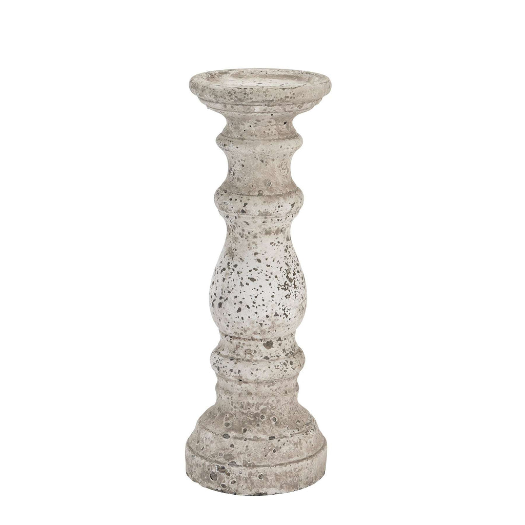 Small Stone Ceramic Column Candle Holder STONE CERAMIC Shades 4 Seasons