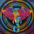 Single Cotton Bedspread and Wall Hanging - Elephant Head AW-Dropship