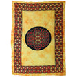 Single Cotton Bedspread and Wall Hanging - Flower of Life - Orange AW-Dropship