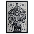 Single Cotton Bedspread and Wall Hanging - Mono - Elephant Tree AW-Dropship