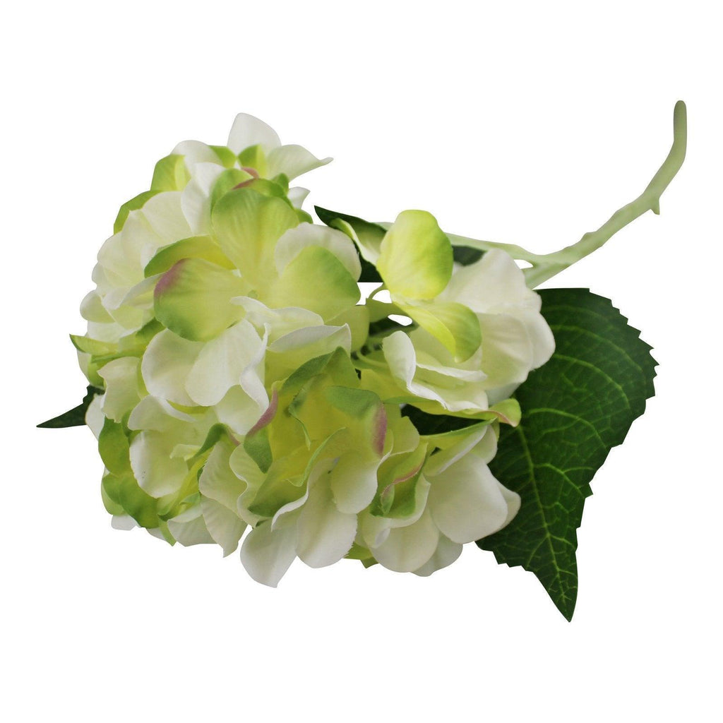 Single Hydrangea Spray, Cream & Green Flower, 49cm Geko Products