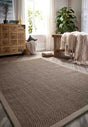 Stylish Sisal Rug in a modern living room with natural light and wooden decor