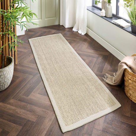 Elegant Sisal Rug in Beige for enhancing entryways with natural texture and style