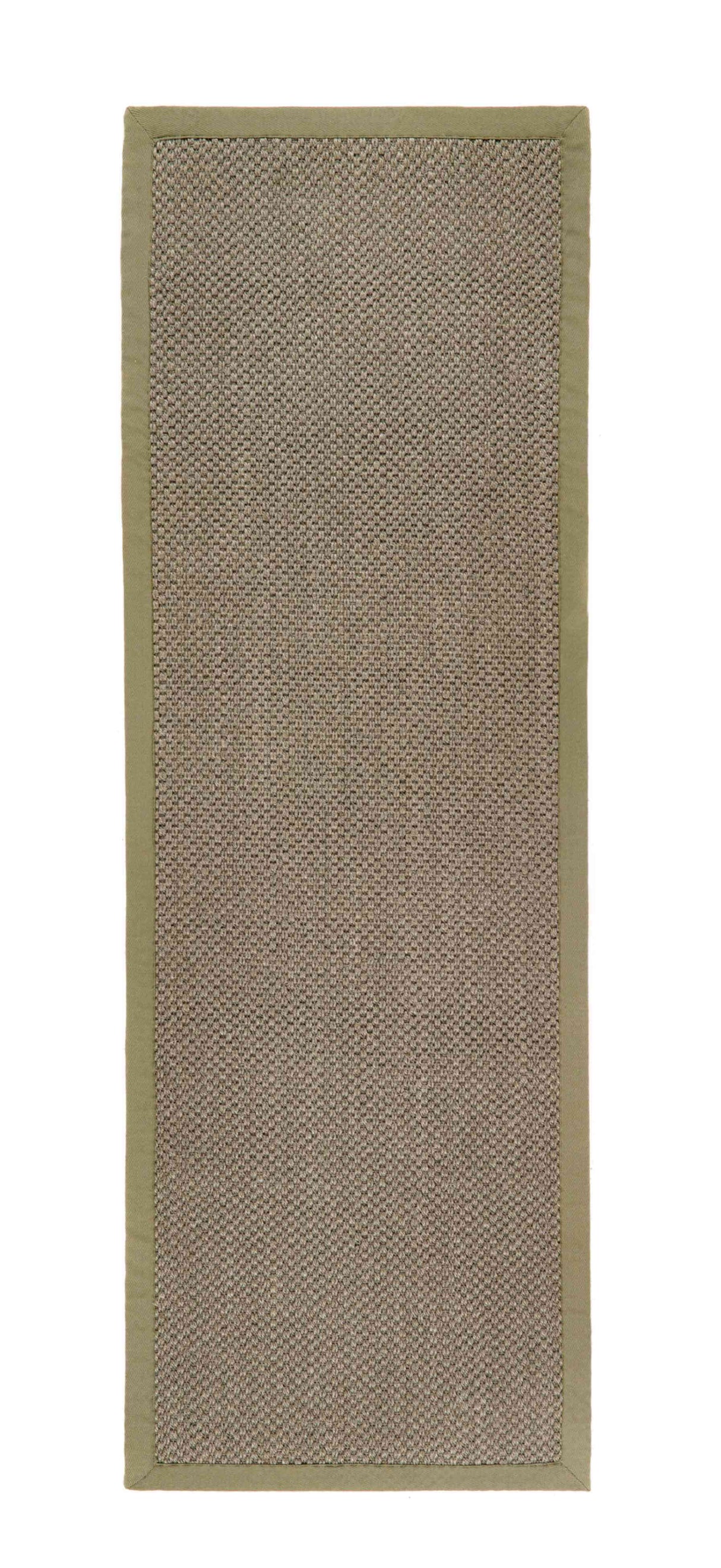 Sisal Rug with a Natural Weave and Green Border, Ideal for Indoor and Outdoor Spaces
