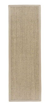 Natural coloured Sisal Rug with a textured surface and simple border design for elegant home decor