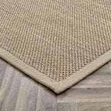 Natural Sisal Rug with Textured Weave and Neat Bound Edges for Stylish Interiors