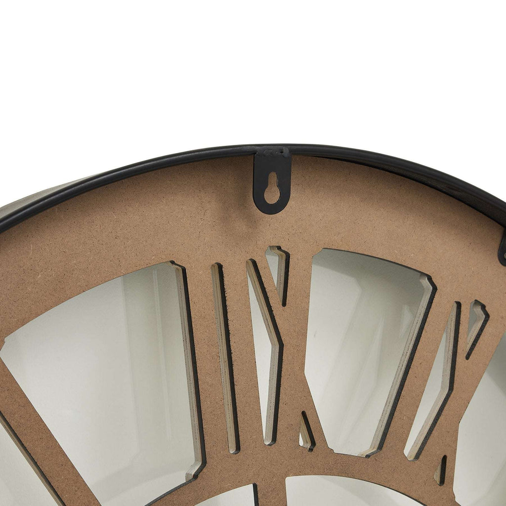 Black Framed Skeleton Clock With White Roman Numerals Shades 4 Seasons