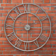 Shades 4 Seasons Skeleton Wall Clock - Large Metal Frame SILVER METAL Shades 4 Seasons
