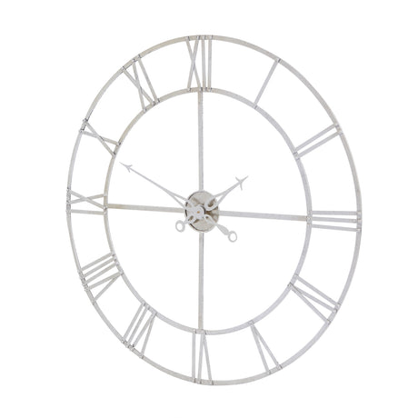 Large Silver Foil Skeleton Wall Clock Shades 4 Seasons