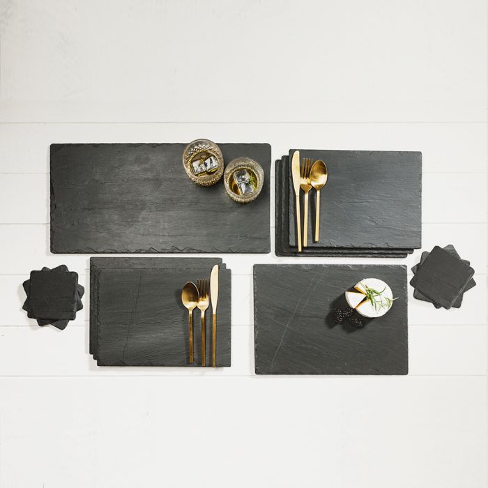 Elegant Selbrae House Slate Gift Set featuring various serving platters and utensils for entertaining
