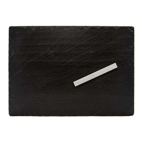 Selbrae House Slate Gift Set featuring a natural slate board and chalk for personalised serving