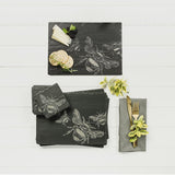Slate Placemat and Coaster Set with Elegant Bee Design for Stylish Dining Decor
