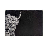 Slate Placemat featuring a Highland Cow Design for Rustic Table Settings