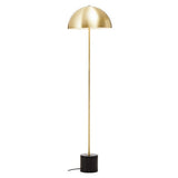 Orsina Floor Lamp with a sleek gold dome shade and black base for stylish home lighting