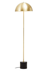 Orsina Floor Lamp with a sleek gold dome shade and a black base for elegant lighting