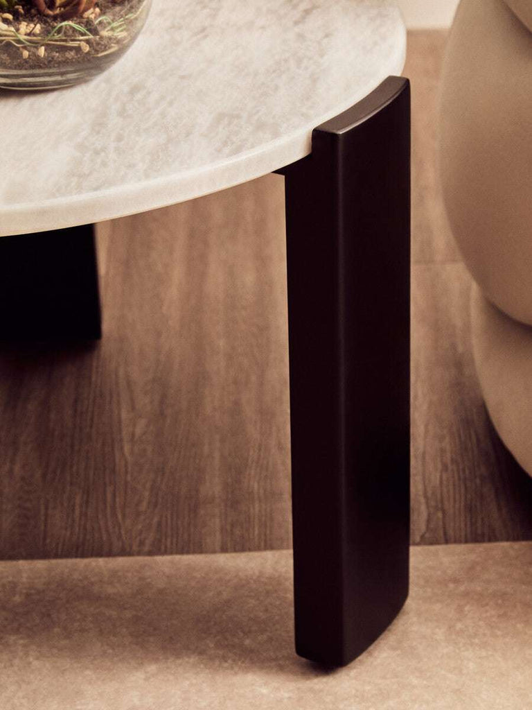 Palermo Round White Marble Top Small Coffee Table Orsina