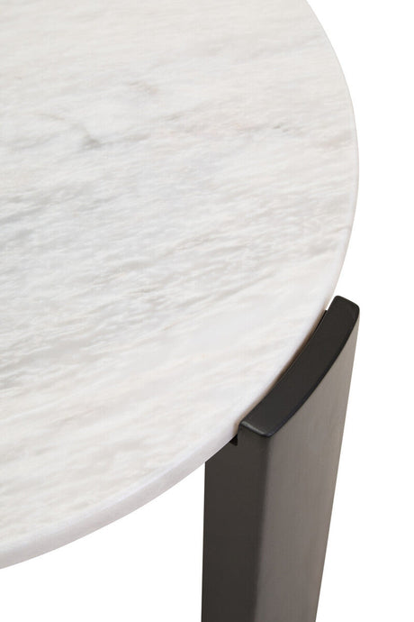 Palermo Round White Marble Top Small Coffee Table Orsina