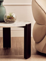 Palermo Round White Marble Top Small Coffee Table Orsina