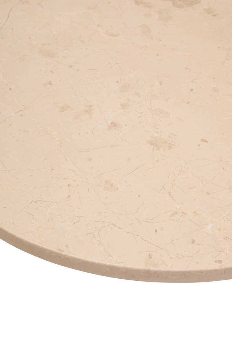 Palermo Round Cream Marble Top Small Coffee Table Orsina