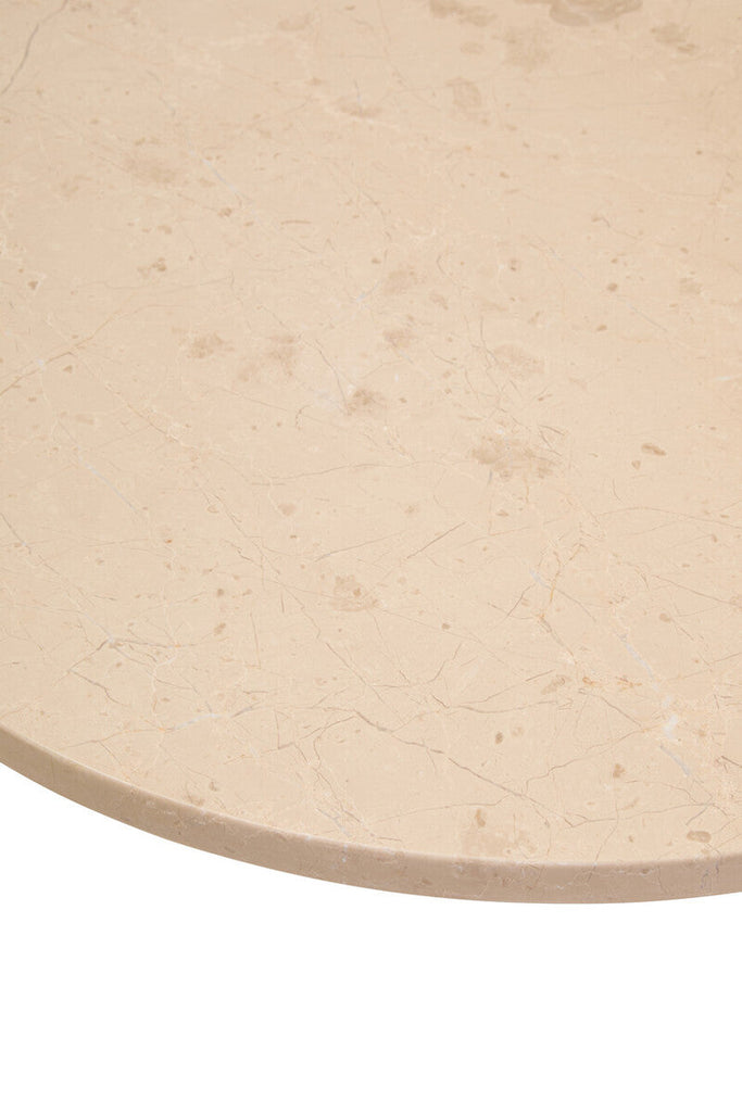 Palermo Round Cream Marble Top Small Coffee Table Orsina