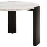 Palermo Round White Marble Top Small Coffee Table Orsina