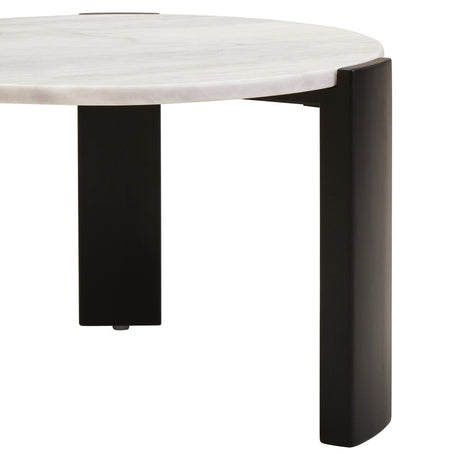 Palermo Round White Marble Top Small Coffee Table Orsina