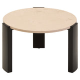 Palermo Round Cream Marble Top Small Coffee Table Orsina