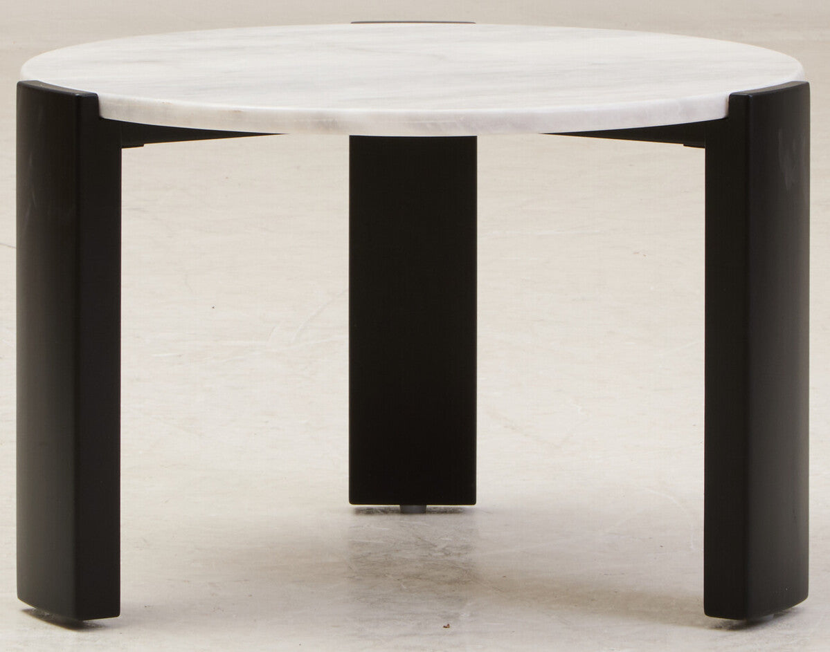 Palermo Round White Marble Top Small Coffee Table Orsina