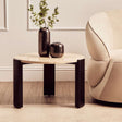 Palermo Round Cream Marble Top Small Coffee Table Orsina