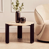 Palermo Round Cream Marble Top Small Coffee Table Orsina