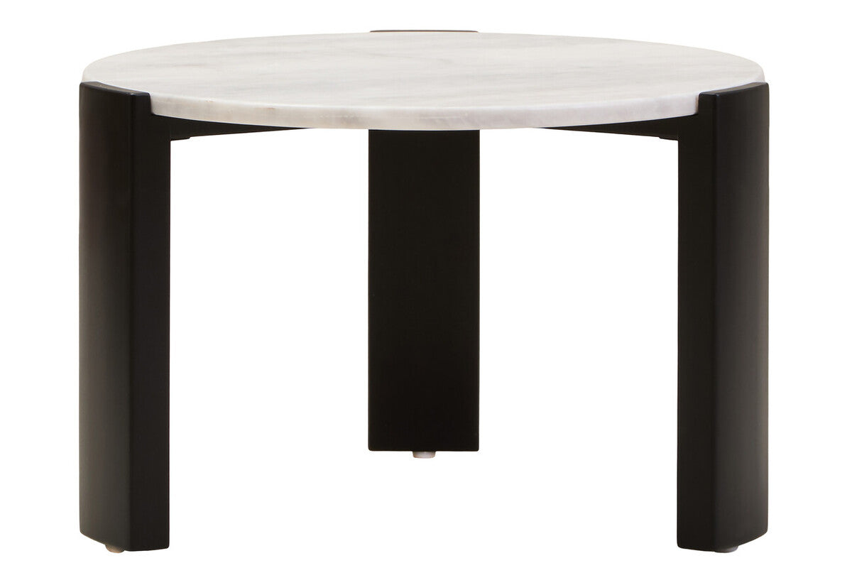 Palermo Round White Marble Top Small Coffee Table Orsina