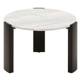 Palermo Round White Marble Top Small Coffee Table Orsina