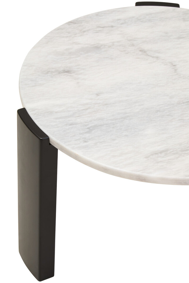 Palermo Round White Marble Top Small Coffee Table Orsina