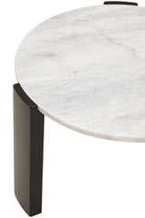Palermo Round White Marble Top Small Coffee Table Orsina