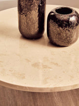 Palermo Round Cream Marble Top Small Coffee Table Orsina