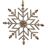 Shades 4 Seasons Snowflake Decoration in rustic design, perfect for festive Christmas tree styling