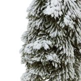 Medium Snowy Cedar Tree On Wood Block Shades 4 Seasons